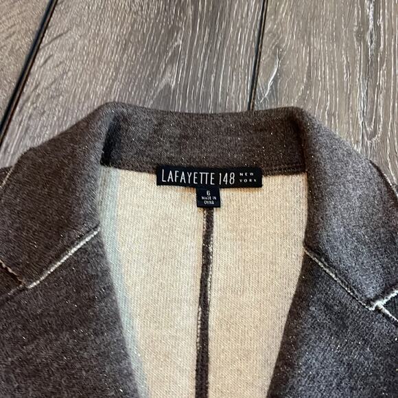 Lafayette 148 New York Brown Wool Blazer Women’s Size 6 - Picture 3 of 8